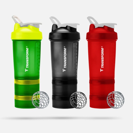 TRANSFORM PRO SHAKER BOTTLE 500ML (Full Black)