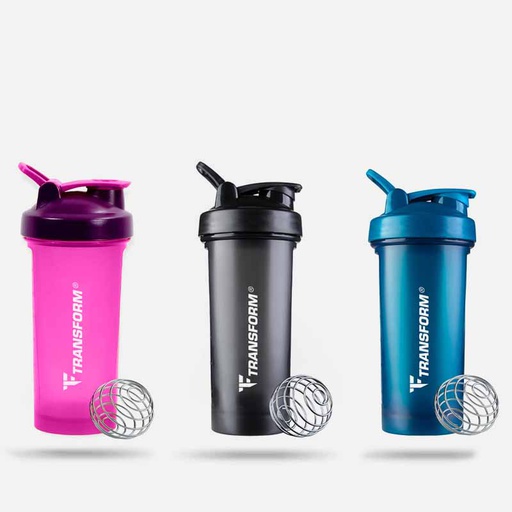 TRANSFORM THE MODERN SHAKER BOTTLE 600ML (Full Black)