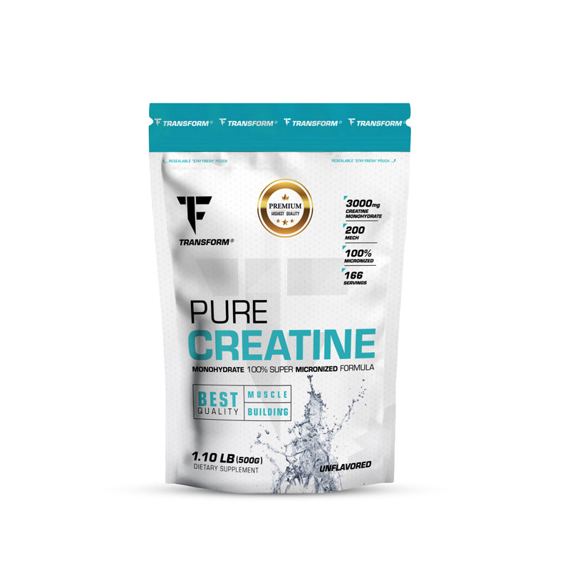TRANSFORM PURE CREATINE 500G 166 Servings